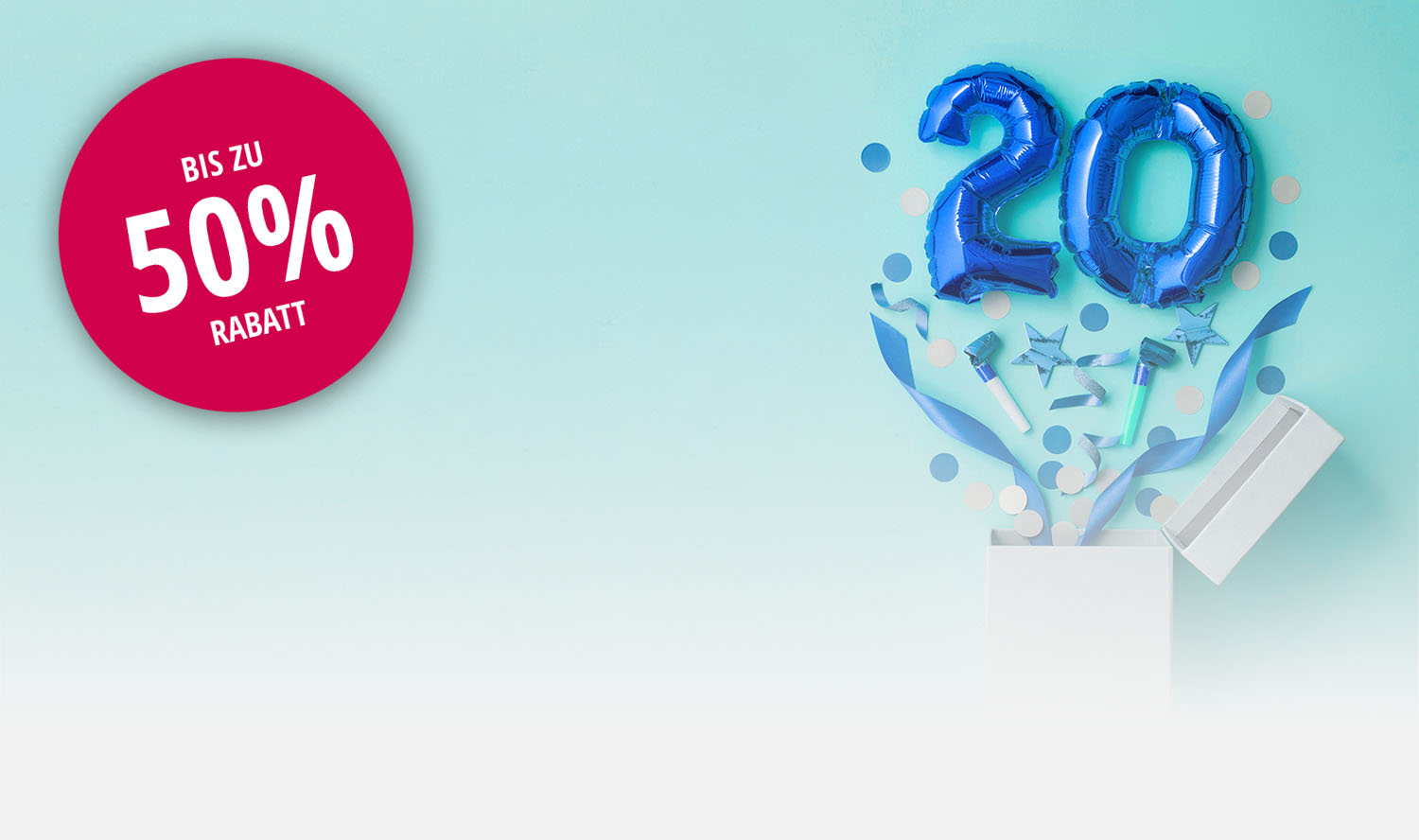 Wir feiern unser 20-jähriges Jubiläum und möchten uns bei unseren Kunden mit exklusiven Angeboten bedanken! Deshalb haben wir einige unserer Bestseller ausgewählt und mit besonderen Jubiläumsrabatten versehen.  Besuchen Sie unseren Online-Shop und profitieren Sie von den vielen Vorteilen, die unsere Jubiläumsaktion bietet. Wir beraten Sie gerne und helfen Ihnen bei allen Fragen und Anliegen weiter.  Feiern Sie mit uns und sichern Sie sich jetzt Ihre Wunschartikel zu besonders günstigen Preisen!